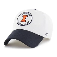 Unisex '47 White/Navy Illinois Fighting Illini Pique Patch Clean Up Adjustable Hat