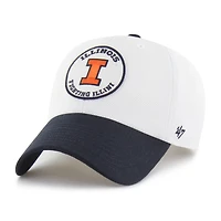 Unisex '47 White/Navy Illinois Fighting Illini Pique Patch Clean Up Adjustable Hat