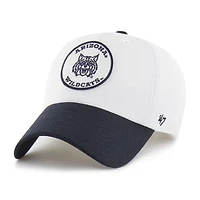 Unisex '47 White/Navy Arizona Wildcats Pique Patch Clean Up Adjustable Hat