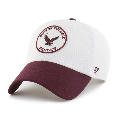 Unisex '47 White/Maroon Boston College Eagles Pique Patch Clean Up Adjustable Hat