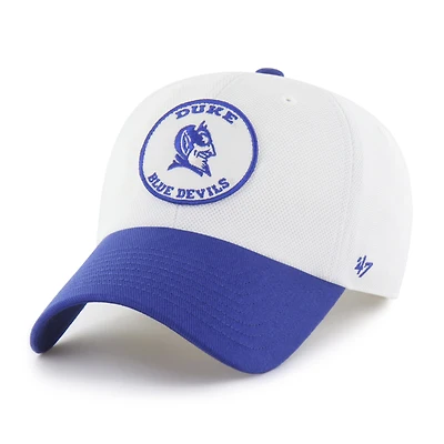Unisex '47 White/Royal Duke Blue Devils Pique Patch Clean Up Adjustable Hat