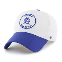 Unisex '47 White/Royal Duke Blue Devils Pique Patch Clean Up Adjustable Hat