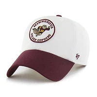 Unisex '47 White/Maroon Minnesota Golden Gophers Pique Patch Clean Up Adjustable Hat