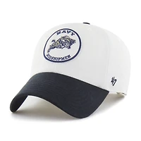 Unisex '47 White/Navy Navy Midshipmen Pique Patch Clean Up Adjustable Hat