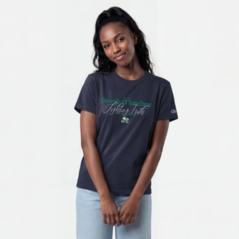 Women's Champion Navy Notre Dame Fighting Irish Lifestyle T-Shirt
