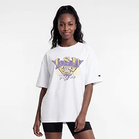 Women's Champion  White LSU Tigers Retro Oversized T-Shirt