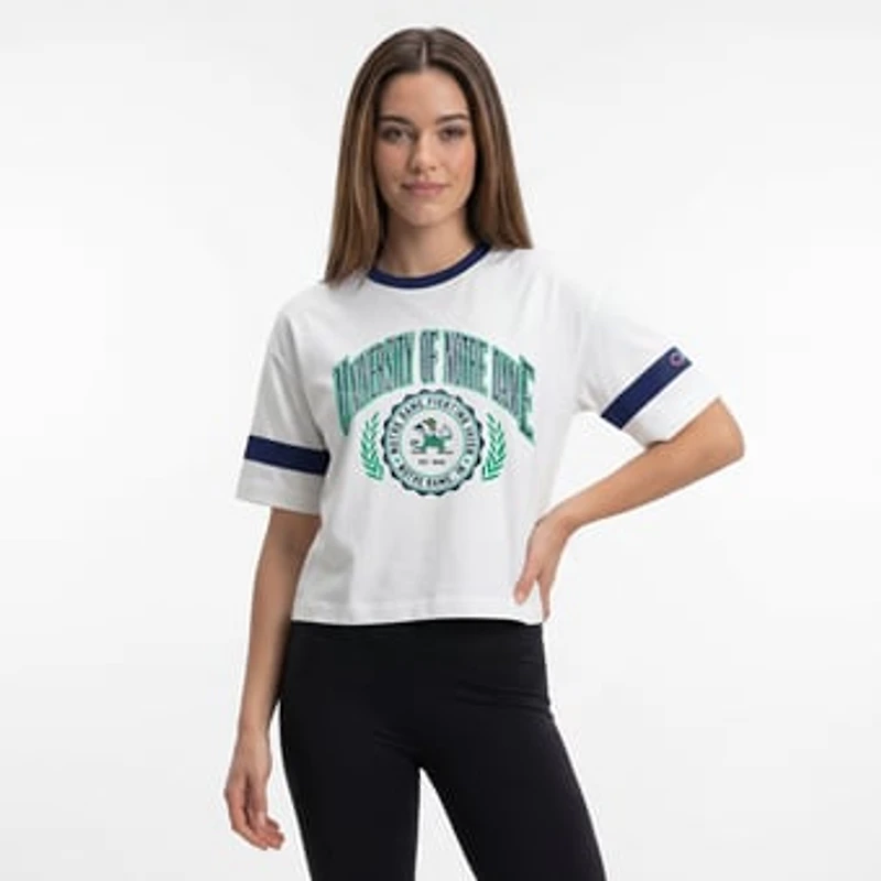 Women's Champion White Notre Dame Fighting Irish Retro Oversized T-Shirt