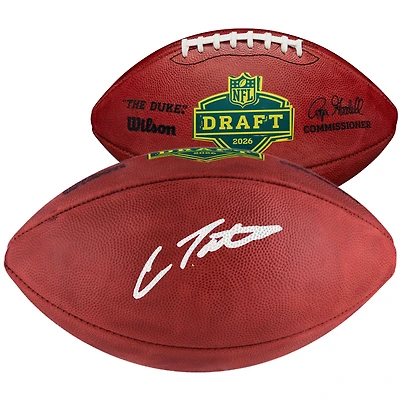Carnell Tate Autographed 2026 NFL Draft Wilson Duke Pro Football