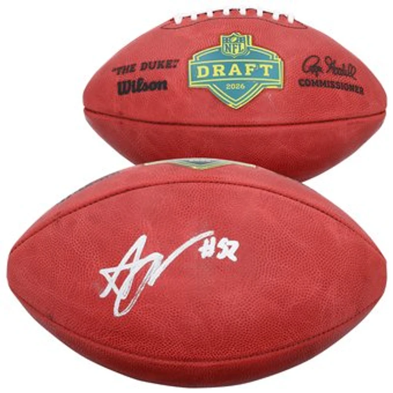 Arvell Reese New York Giants Autographed 2026 NFL Draft Wilson Duke Pro Football