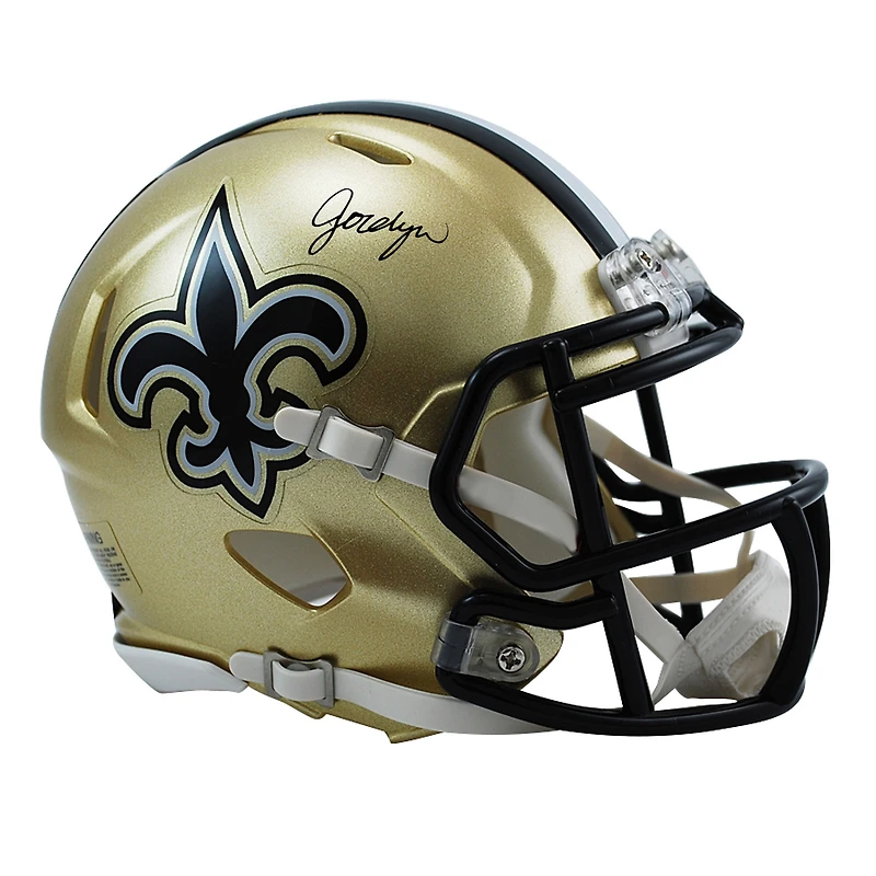 Jordyn Tyson New Orleans Saints Autographed Riddell Speed Mini Helmet