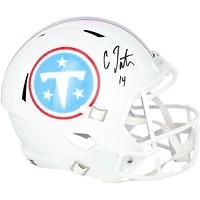 Carnell Tate Tennessee Titans Autographed Riddell Speed Replica Helmet