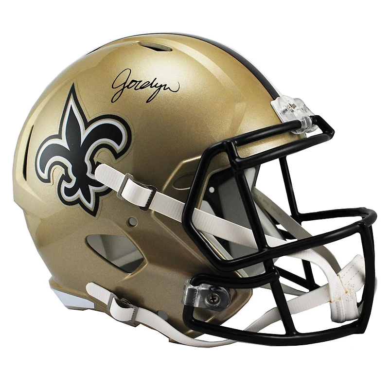 Jordyn Tyson New Orleans Saints Autographed Riddell Speed Replica Helmet