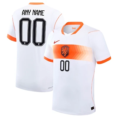 Men's Nike White Netherlands National Team 2026 Away Match Authentic Custom Jersey
