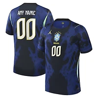 Men's Jordan Brand  Blue Brazil National Team 2026 Away Stadium Replica Custom Jersey