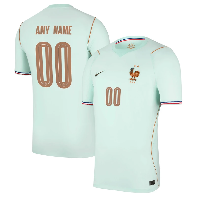 Men's Nike  Green France National Team 2026 Away Stadium Replica Custom Jersey