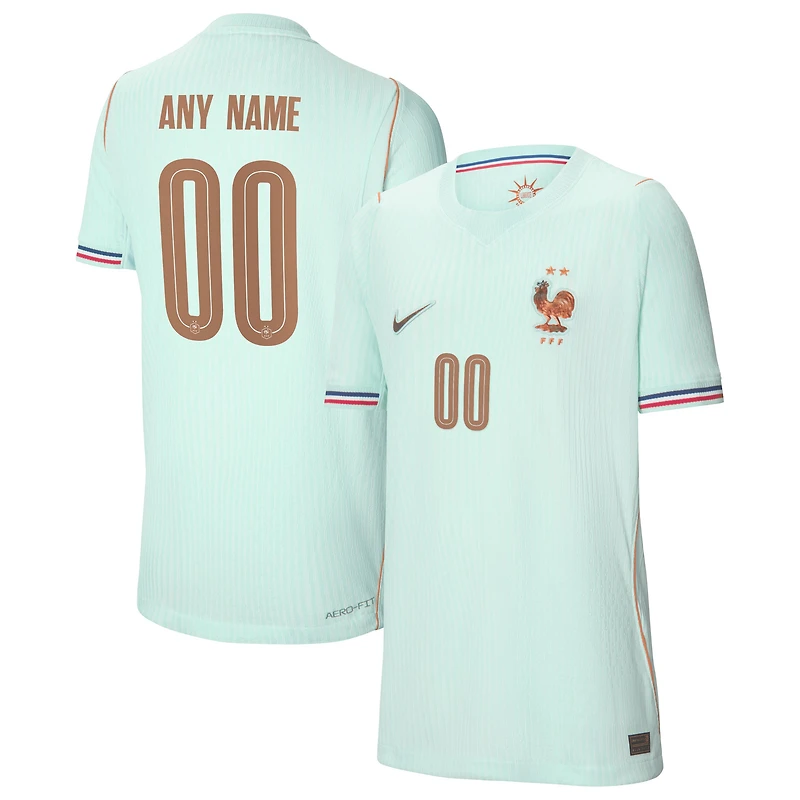 Youth Nike Green France National Team 2026 Away Match Authentic Custom Jersey