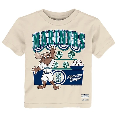 Toddler Mitchell & Ness Cream Seattle Mariners Step Back Up T-Shirt