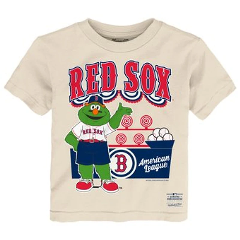 Toddler Mitchell & Ness Cream Boston Red Sox Step Back Up T-Shirt