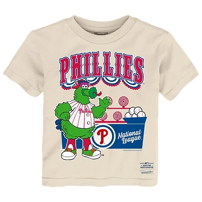 Toddler Mitchell & Ness  Cream Philadelphia Phillies Step Back Up T-Shirt