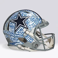 Michael Irvin Dallas Cowboys Autographed Riddell Speed Authentic Helmet - Art by JK5 - Limited Edition #1/1