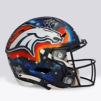 Peyton Manning Denver Broncos Autographed Riddell Speed Flex Authentic Helmet - Art by Lady Jday - Limited Edition #1/1