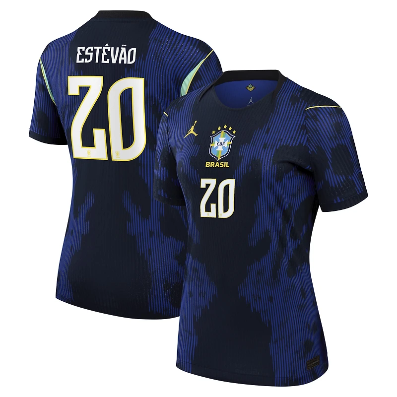 Women's Jordan Brand Estêvão Blue Brazil National Team 2026 Away Match Authentic Jersey