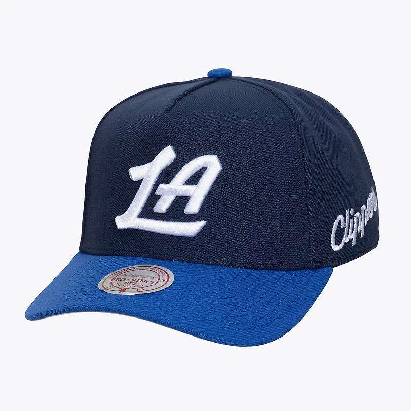 Men's Mitchell & Ness Navy LA Clippers Legendary Pro Pinch Snapback Hat