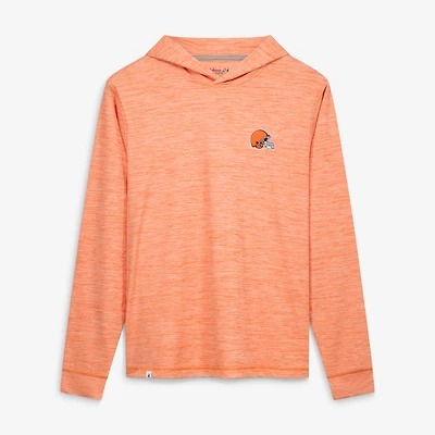 Men's johnnie-O Heather Orange Cleveland Browns Talon Long Sleeve Hooded T-Shirt