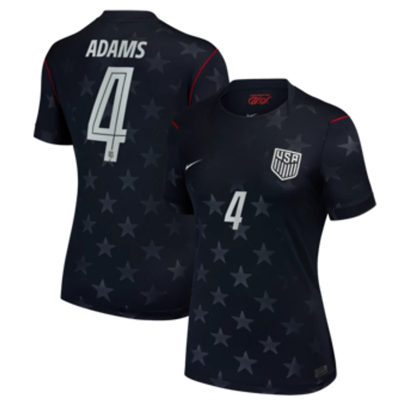 Women's Nike Tyler Adams Blue USMNT 2026 Away Stadium Replica Jersey