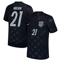 Men's Nike Timothy Weah Blue USMNT 2026 Away Stadium Replica Jersey