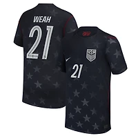 Youth Nike Timothy Weah Blue USMNT 2026 Away Stadium Replica Jersey