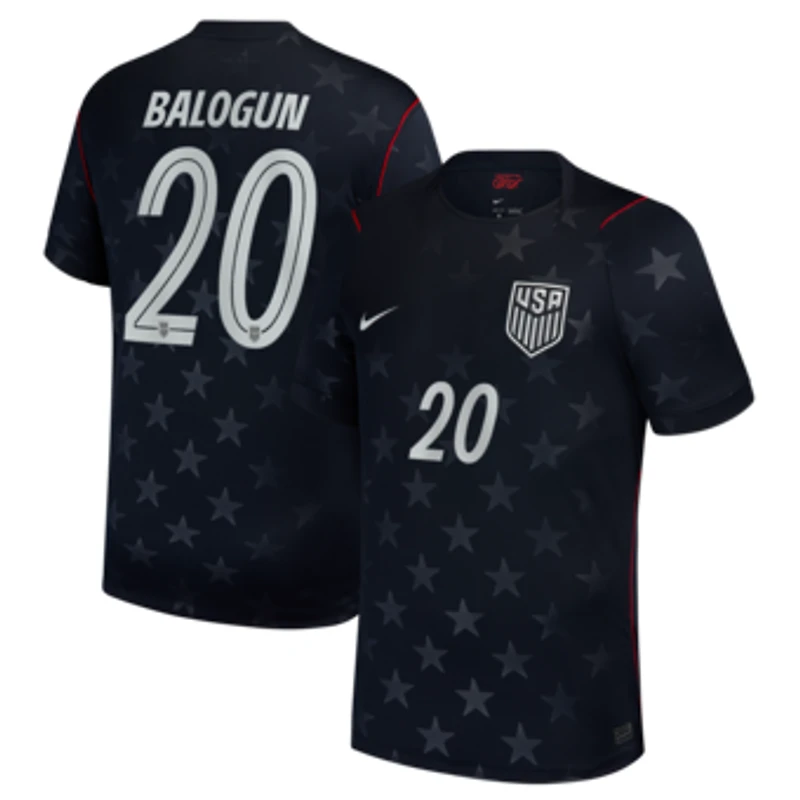 Men's Nike Folarin Balogun Blue USMNT 2026 Away Stadium Replica Jersey
