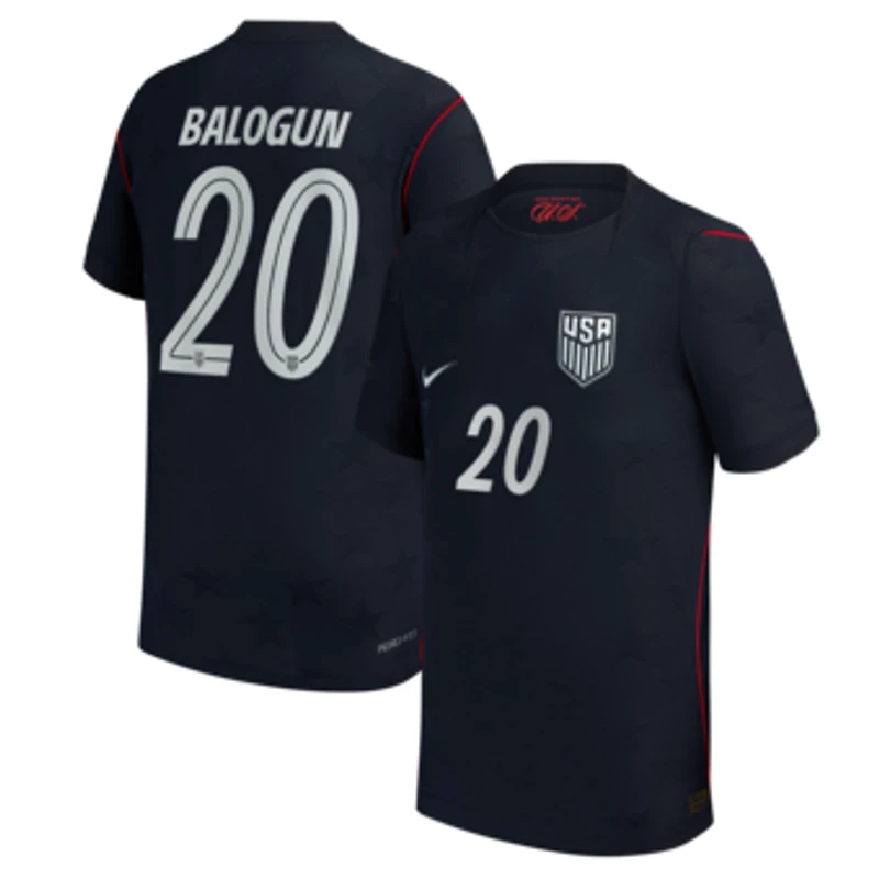Youth Nike Folarin Balogun Blue USMNT 2026 Away Match Authentic Jersey