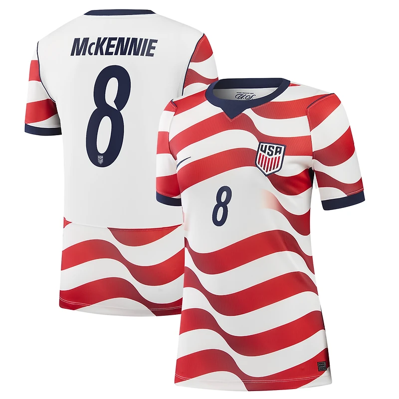 Women's Nike Weston McKennie White USMNT 2026 Home Stadium Replica Jersey