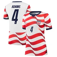 Women's Nike Tyler Adams White USMNT 2026 Home Stadium Replica Jersey