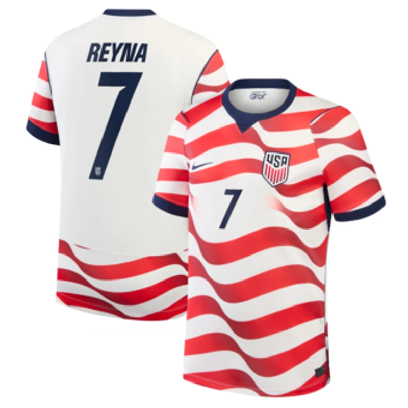 Men's Nike Giovanni Reyna White USMNT 2026 Home Stadium Replica Jersey