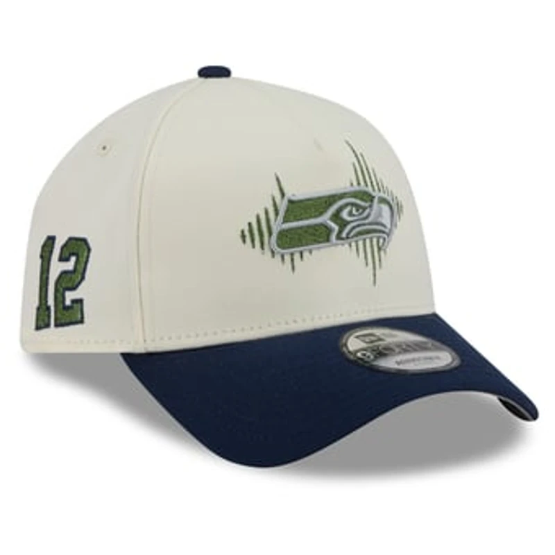 Men's New Era  Cream Seattle Seahawks Rivalries Collection 9FORTY A-Frame Adjustable Hat