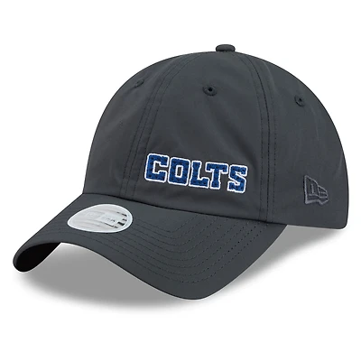 Women's New Era Anthracite Indianapolis Colts 2026 Rivalries Collection Pony Tail Adjustable Hat