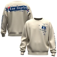 Women's Fanatics  Beige Los Angeles Dodgers Graffiti Fleece Sweatshirt