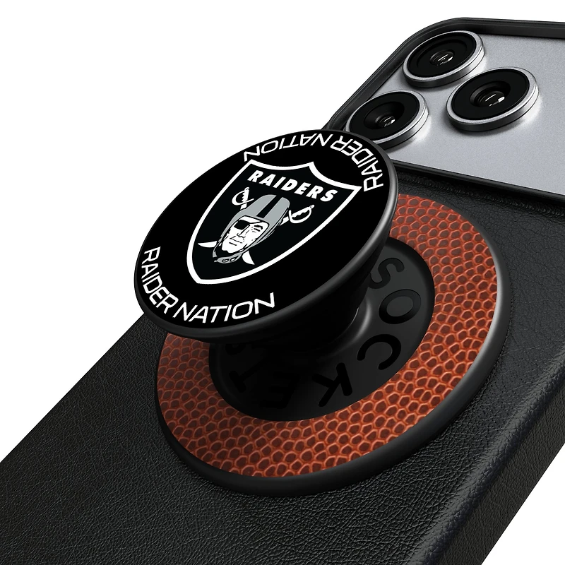 Keyscaper Las Vegas Raiders  Endzone Solid PopSockets Magnetic Phone Grip & Stand