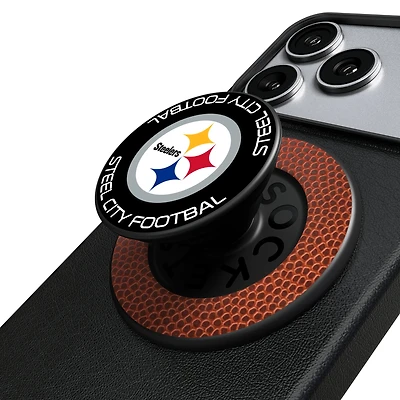 Keyscaper Pittsburgh Steelers  Endzone Solid PopSockets Magnetic Phone Grip & Stand