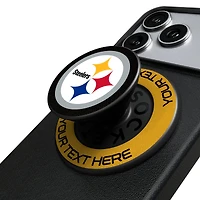 Keyscaper Pittsburgh Steelers Personalized Endzone Solid PopSockets Magnetic Phone Grip & Stand