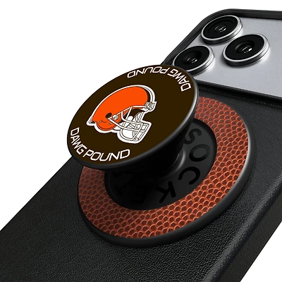 Keyscaper Cleveland Browns  Endzone Solid PopSockets Magnetic Phone Grip & Stand
