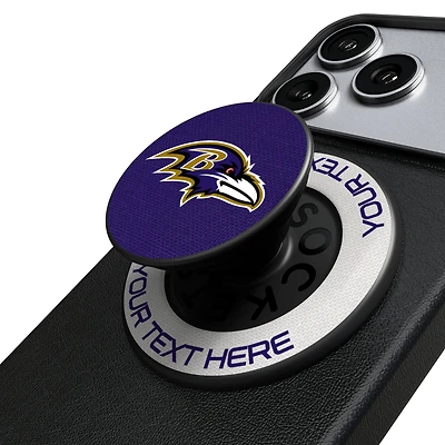Keyscaper Baltimore Ravens Personalized Endzone Solid PopSockets Magnetic Phone Grip & Stand
