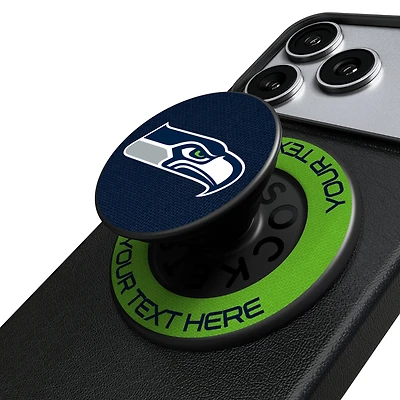 Keyscaper Seattle Seahawks Personalized Endzone Solid PopSockets Magnetic Phone Grip & Stand
