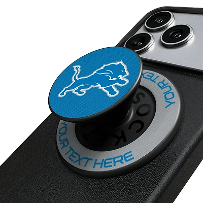 Keyscaper Detroit Lions Personalized Endzone Solid PopSockets Magnetic Phone Grip & Stand