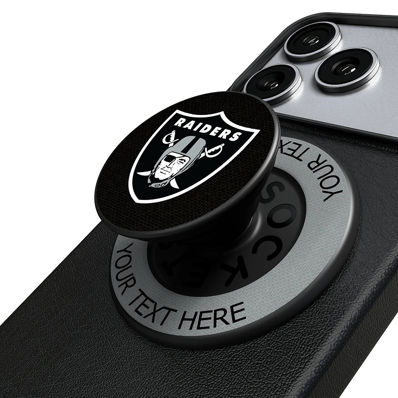 Keyscaper Las Vegas Raiders Personalized Endzone Solid PopSockets Magnetic Phone Grip & Stand