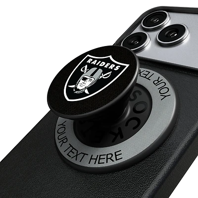 Keyscaper Las Vegas Raiders Personalized Endzone Solid PopSockets Magnetic Phone Grip & Stand