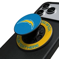 Keyscaper Los Angeles Chargers Personalized Endzone Solid PopSockets Magnetic Phone Grip & Stand
