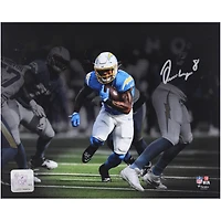 Omarion Hampton Los Angeles Chargers Autographed 8" x 10" Running Spotlight Photograph